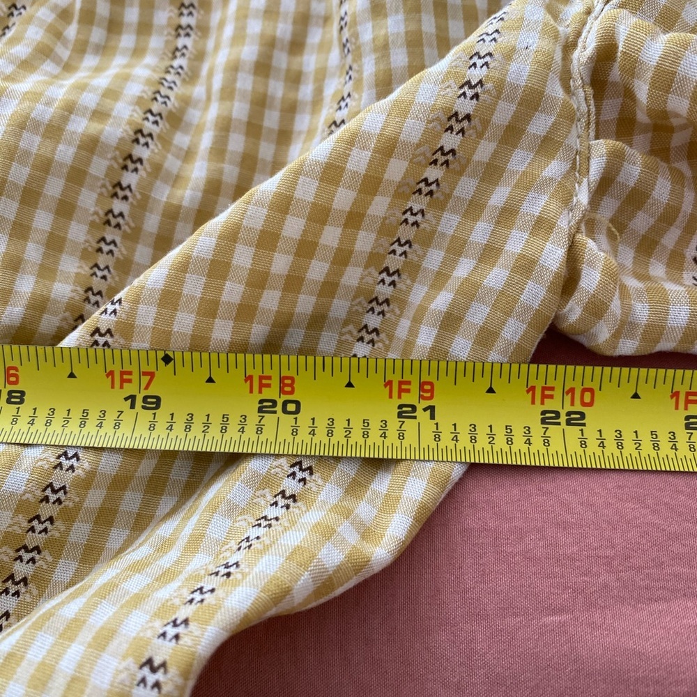 Max Studio Yellow Gingham Midi Dress - Picture 12 of 13
